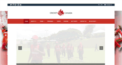 Desktop Screenshot of gocricketgocanada.com